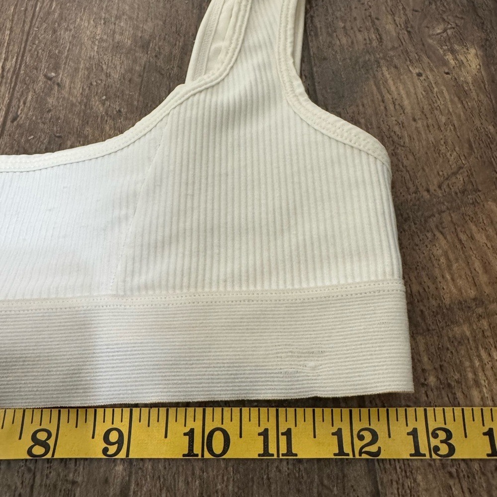 Frankie’s Bikinis Drew Top. White. Small. Ribbed - Picture 6 of 16
